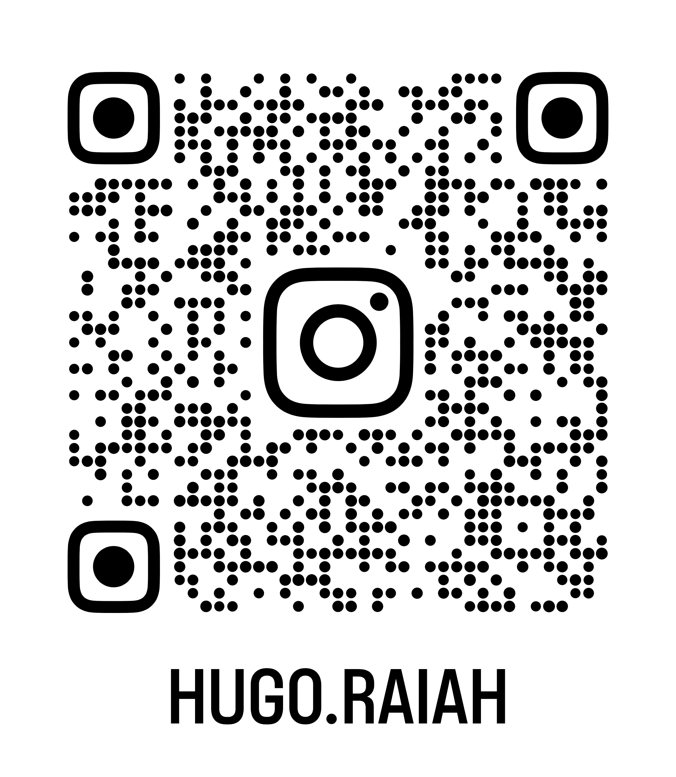 Hugo RAIAH Instagram QR code