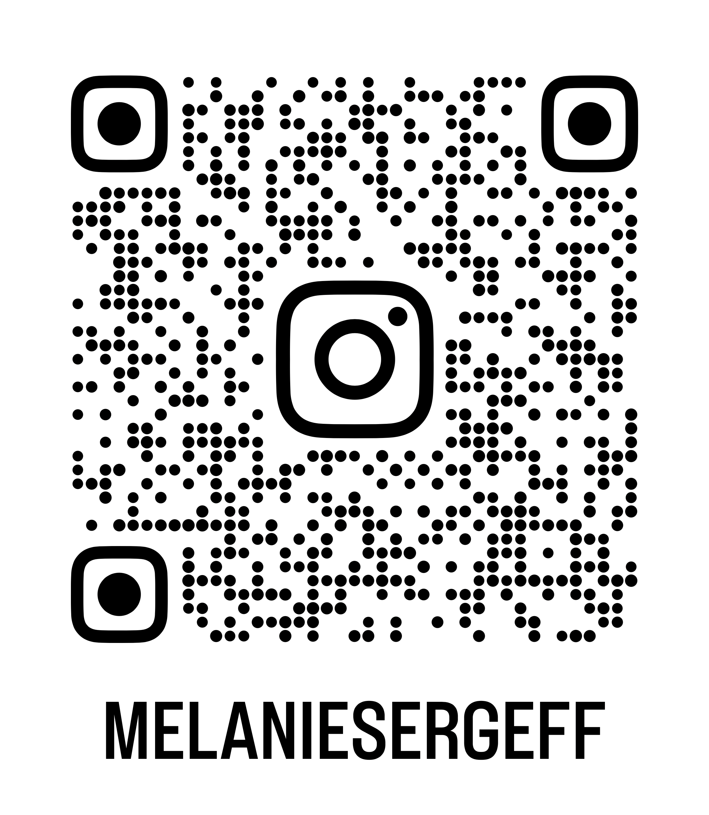 Melanie SERGEFF Instagram QR code